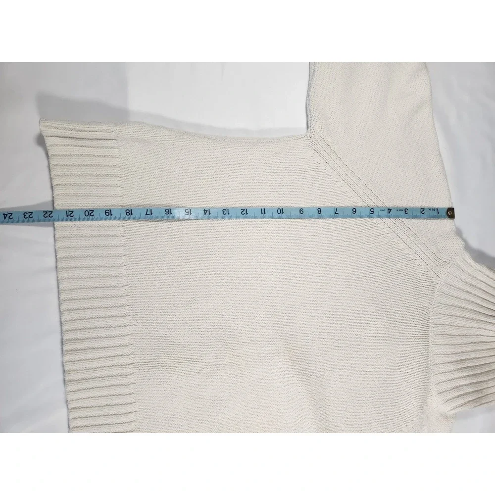 Vintage Coldwater‎ Creek Cream Ivory Thick Cotton Turtleneck Sweater Size 1X